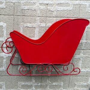 Red Metal Sleigh - NWT